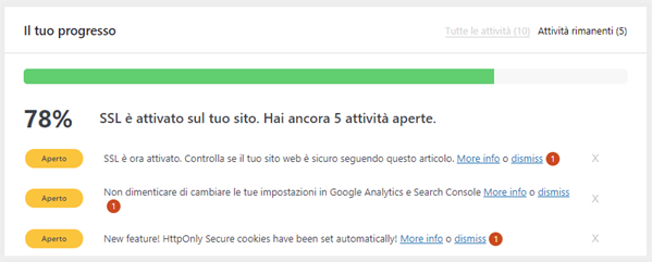 Really Simple SSL plugin - Stato avanzamento attivazione SSL Really Simple SSL plugin - Stato avanzamento attivazione SSL