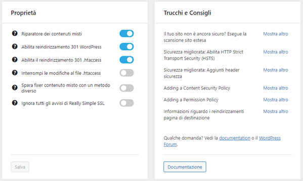 Really Simple SSL plugin - Supporto attivazione SSL Really Simple SSL plugin - Supporto attivazione SSL